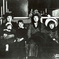 An historic photograph of an Irish-American family.