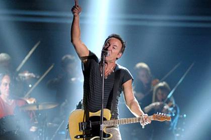 Bruce Springsteen performing live at the Grammy's 2012