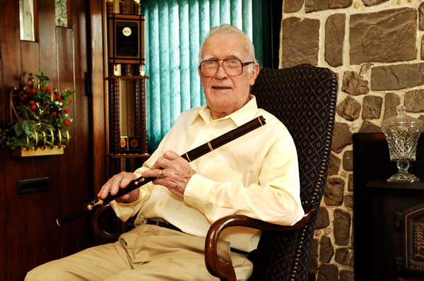 Traditional flute player Mike Rafferty