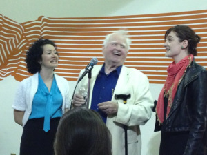 Tara O'Grady, Malachy McCourt and Niamh Hyland