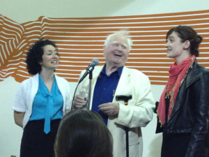 Tara O'Grady, Malachy McCourt and Niamh Hyland