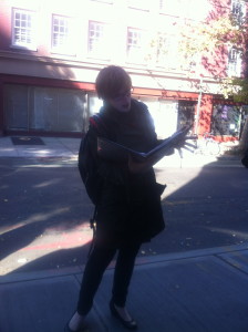 Lauren Ferebee, on Maeve Brennan walk
