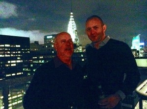 John Murray (L) after whom Peter Quinn named a character in "Dry Bones." Photographed here with his son (©Orla O'Sullivan)