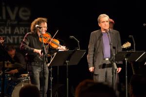 Martin Hayes and Robert Pinsky at Irish Arts Center's Muldoon Picnic Oct 2014_Photo Credit Amanda Gentile
