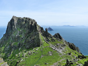 Skellig Michael was used for the final scene, the meeting of Luke and Rey. (Wikimedia Commons)