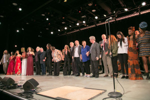 Curtain Call for "Ireland Rising, Words and Music for a New Century. Symphony Space, NYC. The Irish Arts Center. Friday, April 22, 2016. Credit Photo: Erin Baiano