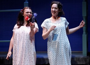 Vari (Zoe Watkins) and Fiona (Barrie Kreinik) play Willie Games. ©Carol Rosegg