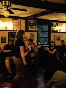 Siobhan Butler dances in McGrath's.