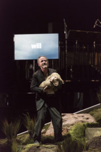 Iarla Ó Lionáird, as the Man, performs in "The Hunger." (Photo courtesy of Jack Vartoogian/BAM)