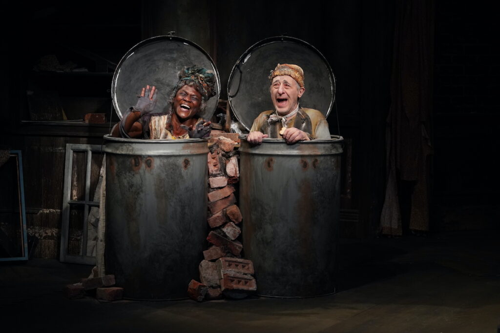 Nell (Patrice Johnson Chevannes) and Nagg (Joe Grifasi) crack themselves up. Photo by Carol Rosegg.