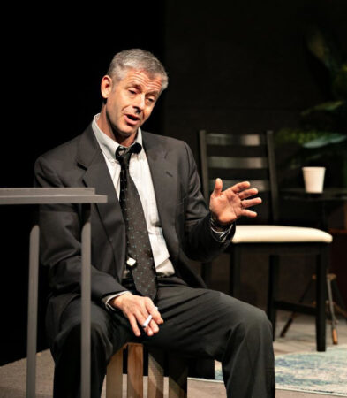 Photo of playwright and actor Michael Egan playing Alistair Little in the premiere of Five Minutes of Heaven in at the illusion Theatre, MN
