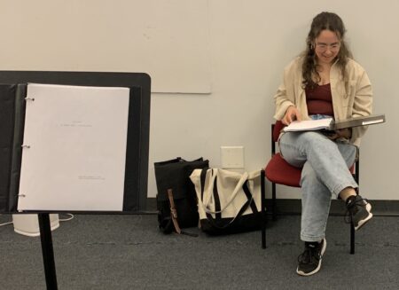 'Cortisol' Director Bailey Bass in rehearsal