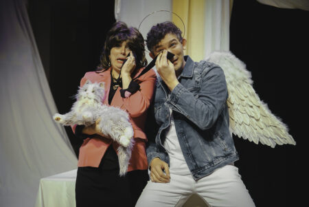 Photo of Zoe Watkins as Gatekeeper and John Charles McLaughlin as Jasper